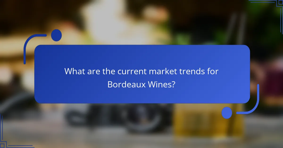 What are the current market trends for Bordeaux Wines?