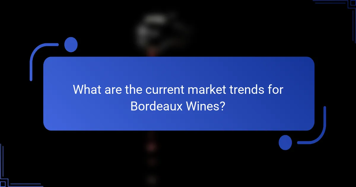 What are the current market trends for Bordeaux Wines?