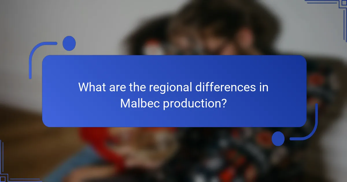 What are the regional differences in Malbec production?
